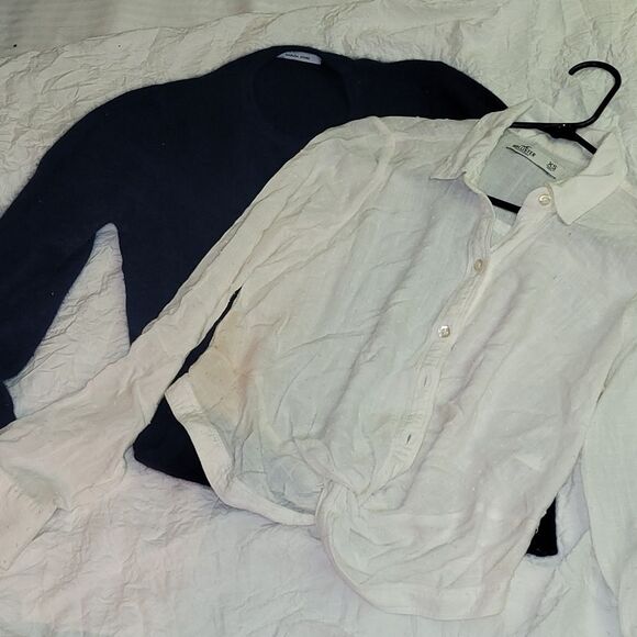 Hollister babydoll crop top & super soft top - Picture 1 of 5
